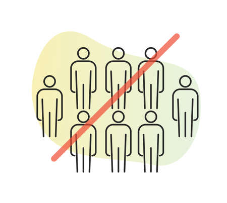 Novel Coronavirus - Avoid Large Gathering - Icon as EPS 10 Fileのイラスト素材