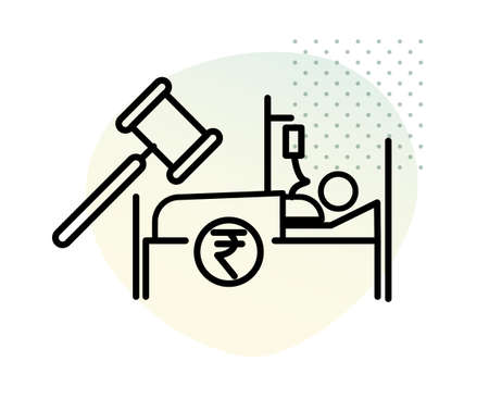 Government Control of Hospital Cost- Icon as EPS 10 Fileのイラスト素材