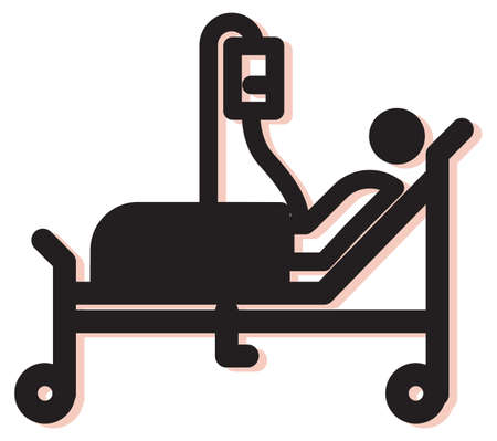 Intensive Care Unit Bed Icon as EPS 10 Fileのイラスト素材