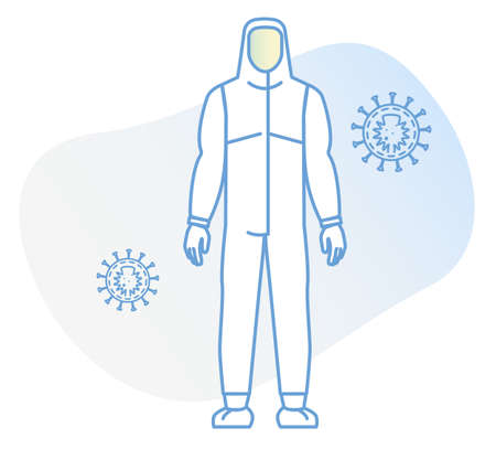 Personal Protective Equipment - Full Body Suit - Icon as EPS 10 Fileのイラスト素材
