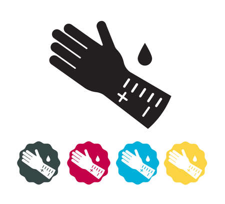 Allergy Testing Process - Icon as EPS 10 Fileのイラスト素材