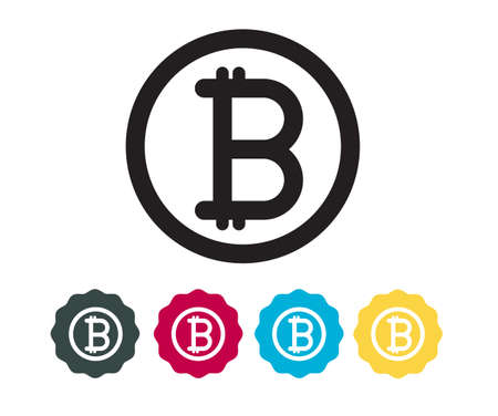 BitCoin Symbol Iconのイラスト素材