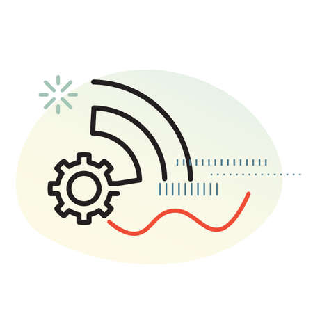Smart Industry Solution Iconのイラスト素材