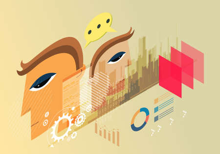 Difference of Opinion Business Abstract - Illustration as EPS 10 Fileのイラスト素材