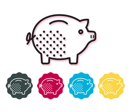 Finance Piggy Bank Icon - Savingのイラスト素材
