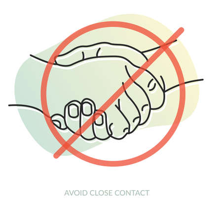 Coronavirus Pandemic - Avoid Close Contact - Icon as EPS 10 Fileのイラスト素材