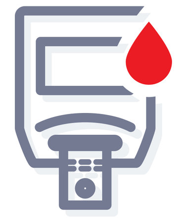 Blood Glucose Meter Test Icon as EPS 10 Fileのイラスト素材