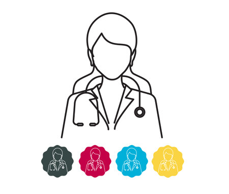 Doctors - Covd Warrior - Icon as EPS 10 Fileのイラスト素材