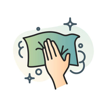 Surface Cleaning - Protective Measures - Icon as EPS 10 Fileのイラスト素材