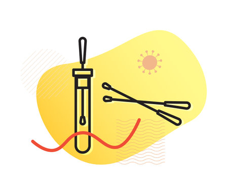 Nasal Nasopharyngeal and Buccal Swab - Buccal Smear Test Kitのイラスト素材