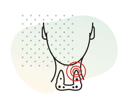 Thyroid Gland - Endocrinology - Icon as EPS 10 Fileのイラスト素材