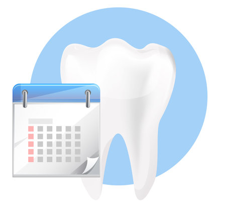 White Teeth - Dental Care Appointment  Icon stock illustrationのイラスト素材