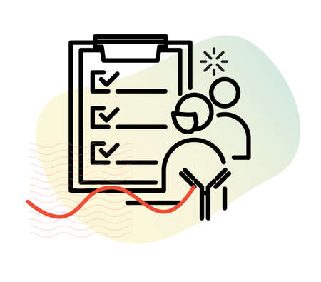 Antibody Survey in community - Iconのイラスト素材