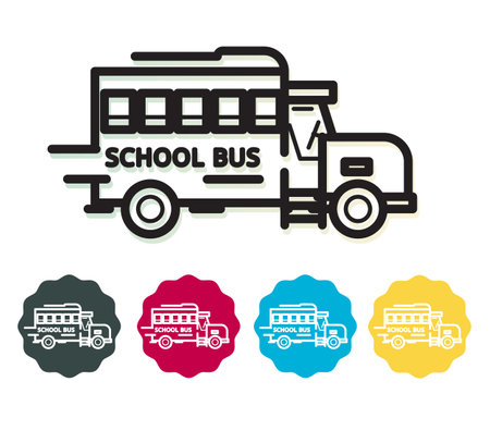 School Bus - Icon as ESP 10 Fileのイラスト素材