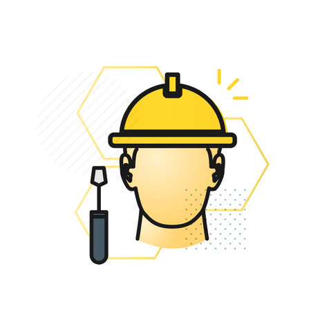 Service Technician Icon as EPS 10 Fileのイラスト素材