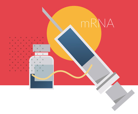 Novel Coronavirus - 2019-nCoV - mRNA Vaccine - Illustration as EPS 10 Fileのイラスト素材
