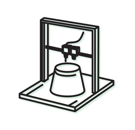 3D Printer - FDM - Icon as EPS 10 File
