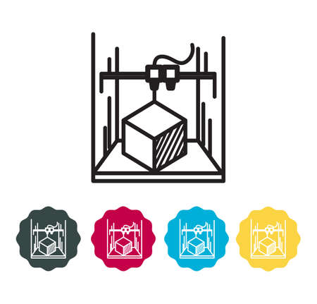 3D Printer - FDM - Icon as EPS 10 File
