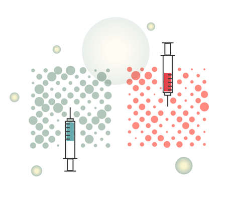Vaccine Testing - Placebo - Syringe Illustrationのイラスト素材