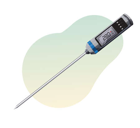 Food Temperature Meter - Icon as EPS 10 Fileのイラスト素材