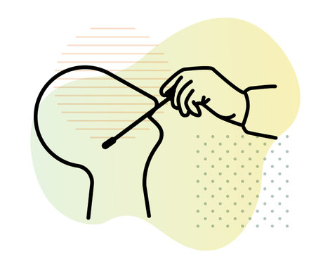 Nasal Swab Testing - Icon as eps 10 File.のイラスト素材