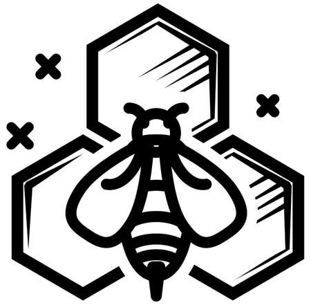 Honey Bee Icon as EPS 10 Fileのイラスト素材