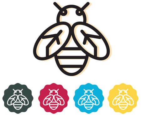 Honey Bee Icon as EPS 10 Fileのイラスト素材
