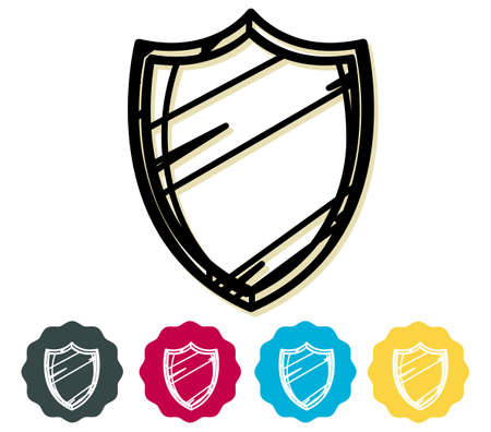 Icon - Security Shield - Illustration as EPS 10 Fileのイラスト素材