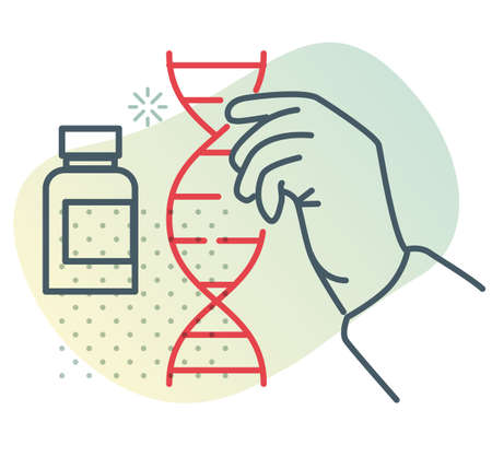 Bio-Pharma - Gene Editing - Icon as EPS 10 Fileのイラスト素材