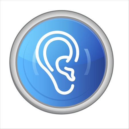 Human Ear Icon stock illustration as EPS 10 Fileのイラスト素材