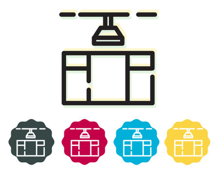 Modular Kitchen Unit Icon as EPS 10 Fileのイラスト素材