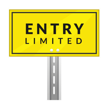Limited Entry Signage - Icon as EPS 10 Fileのイラスト素材