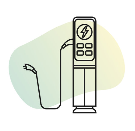 Electric Charging Station - Stock Icon as EPS 10 Fileのイラスト素材