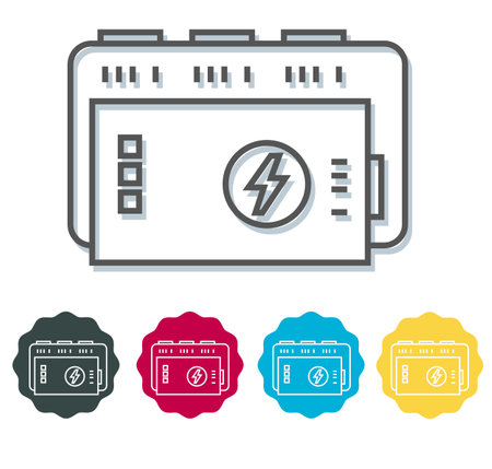 Battery Management System - Stock Icon as EPS 10 Fileのイラスト素材