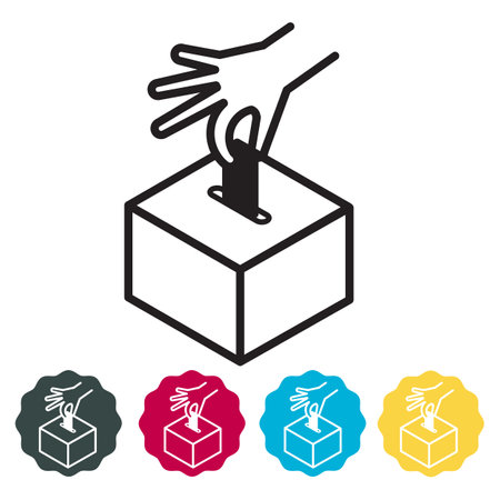 Election via Ballot Box- Icon as EPS 10 Fileのイラスト素材