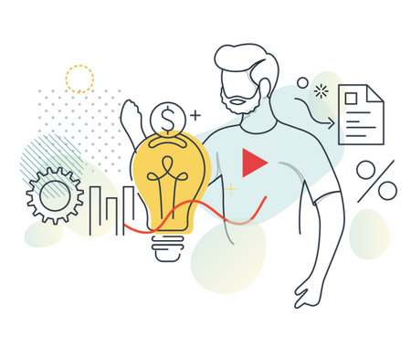 Investment in in Innovation and Creative Development - Illustration as EPS 10 Fileのイラスト素材