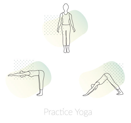 Yoga Pose - Healthy Living - Illustration as EPS 10 Fileのイラスト素材