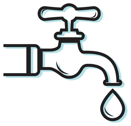 Water Crisis - Dry Taps - Icon as EPS 10 Fileのイラスト素材