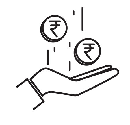 Giving Finance to Boost Economy Iconのイラスト素材