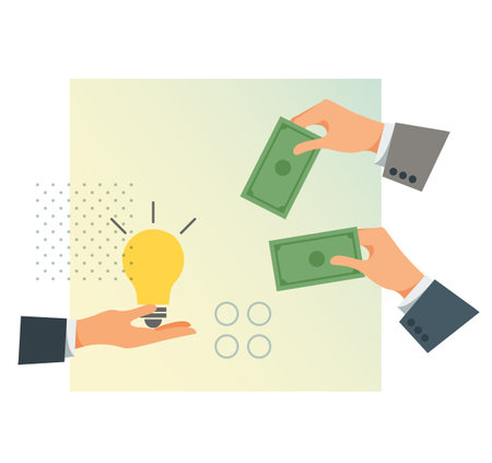 Venture Capitalist Investment in Creative Idea - Illustration as EPS 10 Fileのイラスト素材