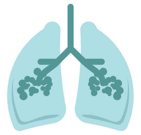 Human Lung Icon - Geometric - Illustration as EPS 10 Fileのイラスト素材