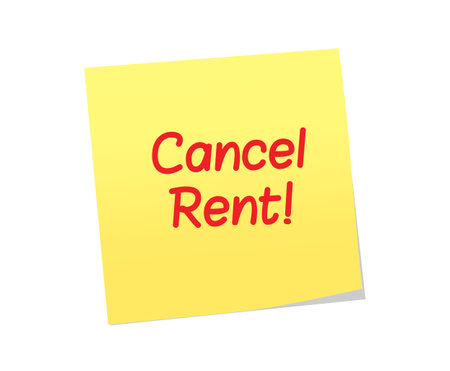Marker Note - Cancel Rent -  Stock illustration as EPS 10 Fileのイラスト素材