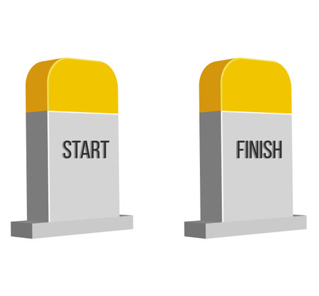 MileStone Marker - Start - Finish - Stock Illustration as EPS 10 Fileのイラスト素材