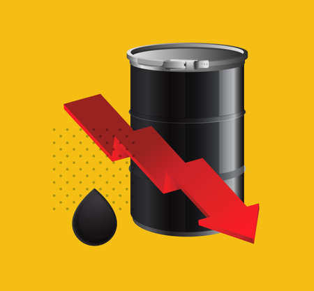 Crude Oil Price Crash - Stock Illustration as EPS 10 Fileのイラスト素材