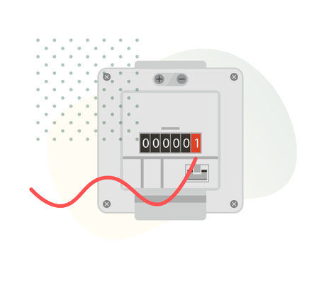 Electrical Power Meter - Stock Illustration as EPS 10 Fileのイラスト素材