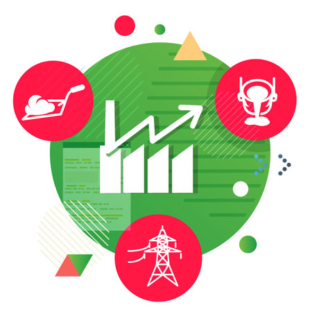 Core Industry Growth Projection - Abstract Illustration as EPS 10 Fileのイラスト素材
