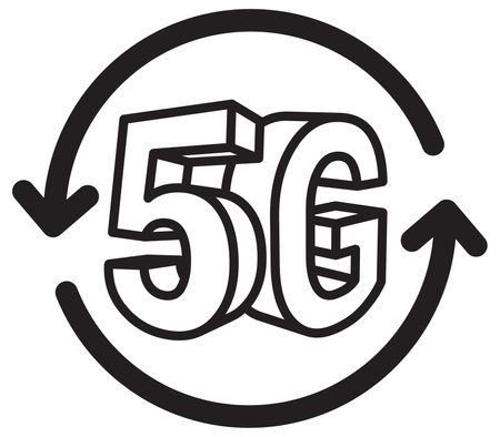 5G Technology Abstract Illustration as EPS 10 Fileのイラスト素材