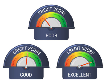 Financial Credit Rating Scale - Illustration as EPS 10 Fileのイラスト素材
