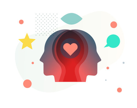 Cognitive and Emotional Empathy - Value of Empathetic Design - Illustration as EPS 10 Fileのイラスト素材