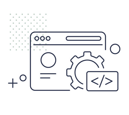 Website Application Development - Icon as EPS 10 Fileのイラスト素材